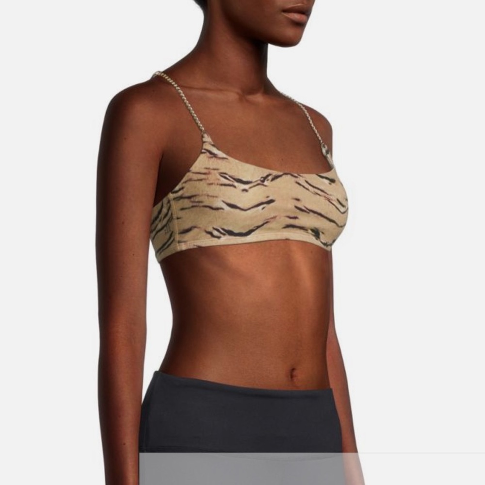 WeWoreWhat Tiger Chain Cami Bra Top